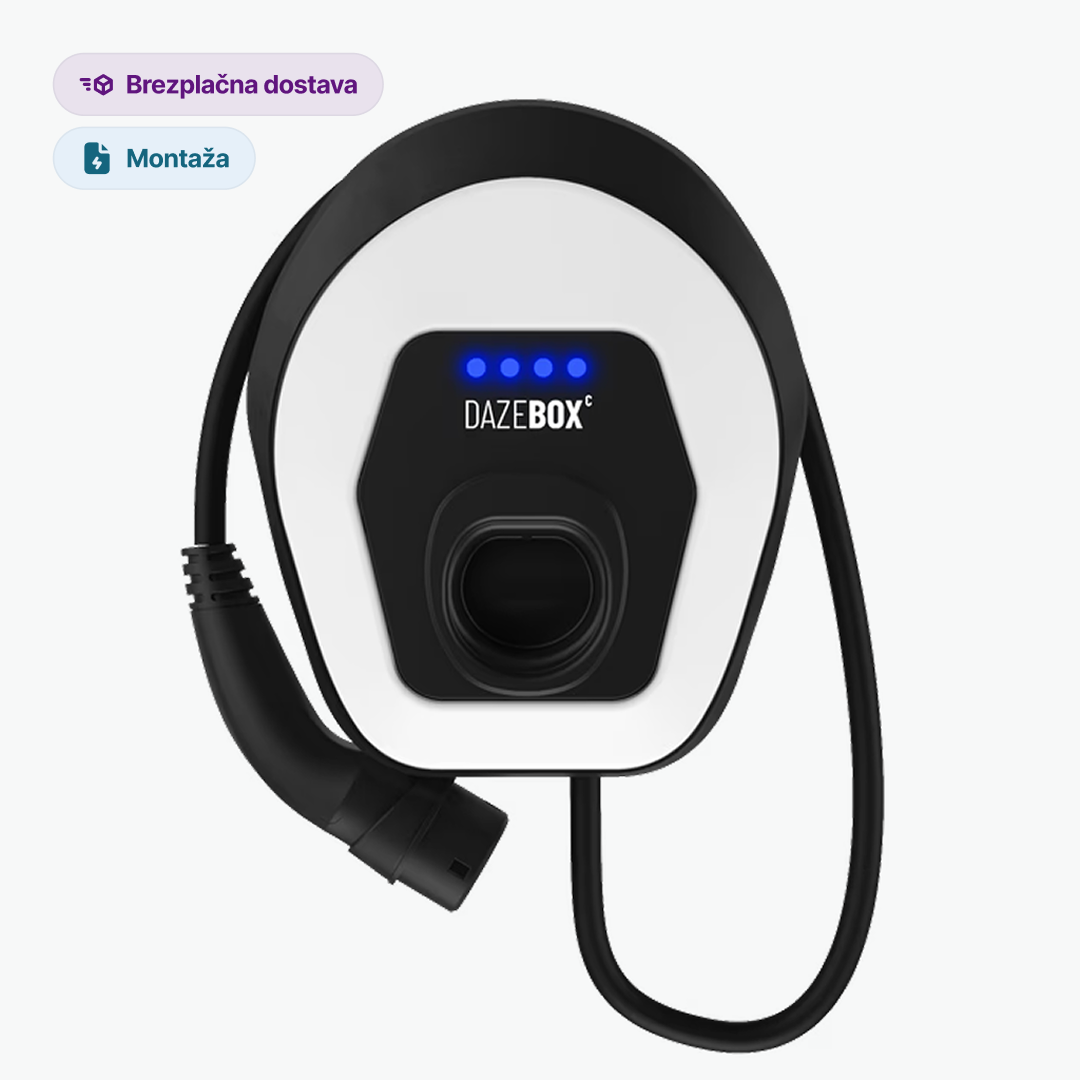 Dazebox C do 22 kW s kablom, domača AC polnilnica z vključeno montažo