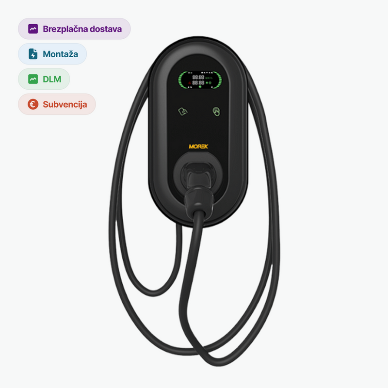 Morek Quick do 22 kW s kablom in DLM, AC polnilnica za dom ali podjetje